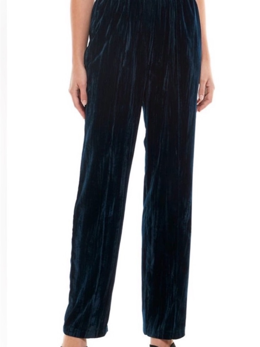 WAYF Green Velvet Straight-Leg Pants - BNWT L